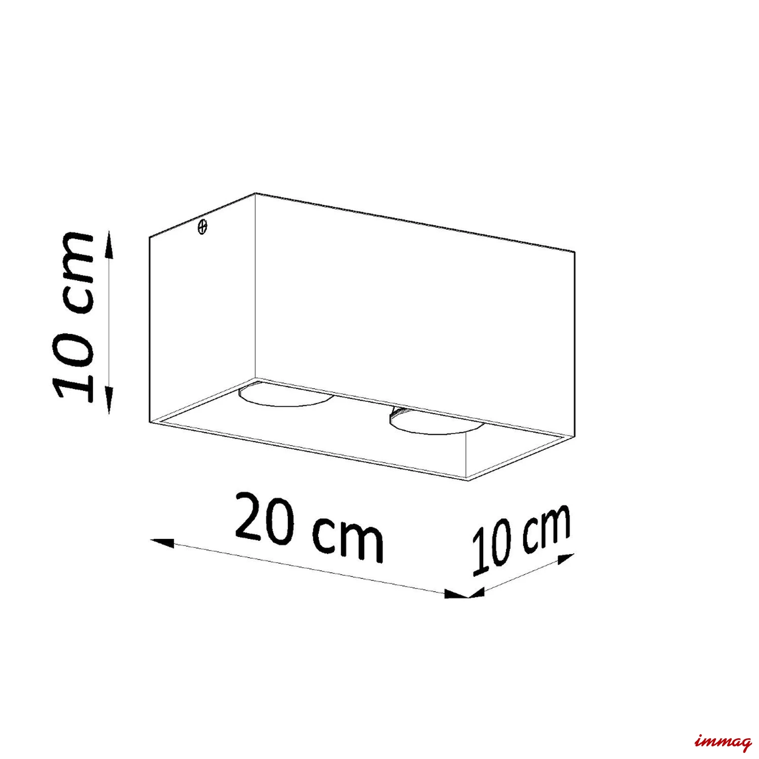 Lampa sufitowa QUAD MAXI szara plafon SL.0382 SOLLUX LIGHTING - wymiary