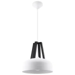 Lampa wisząca CASCO biała/czarna zwis SL.0387 SOLLUX LIGHTING