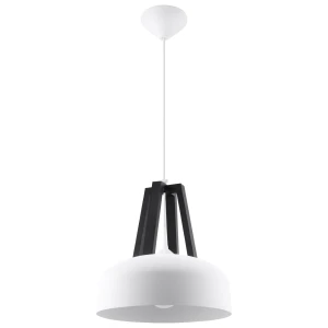 Lampa wisząca CASCO biała/czarna zwis SL.0387 SOLLUX LIGHTING
