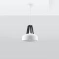 Lampa wisząca CASCO biała/czarna zwis SL.0387 SOLLUX LIGHTING
