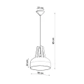 Lampa wisząca CASCO biała/naturalne drewno zwis SL.0388 SOLLUX LIGHTING