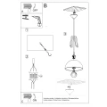 Lampa wisząca CASCO czarna/biała zwis SL.0389 SOLLUX LIGHTING
