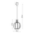 Lampa wisząca ARANCIA naturalne drewno zwis SL.0391 SOLLUX LIGHTING
