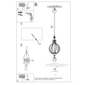 Lampa wisząca ARANCIA naturalne drewno zwis SL.0391 SOLLUX LIGHTING