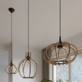 Lampa wisząca POMPELMO naturalne drewno zwis SL.0393 SOLLUX LIGHTING