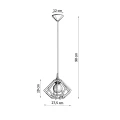 Lampa wisząca POMPELMO naturalne drewno zwis SL.0393 SOLLUX LIGHTING
