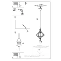 Lampa wisząca POMPELMO naturalne drewno zwis SL.0393 SOLLUX LIGHTING
