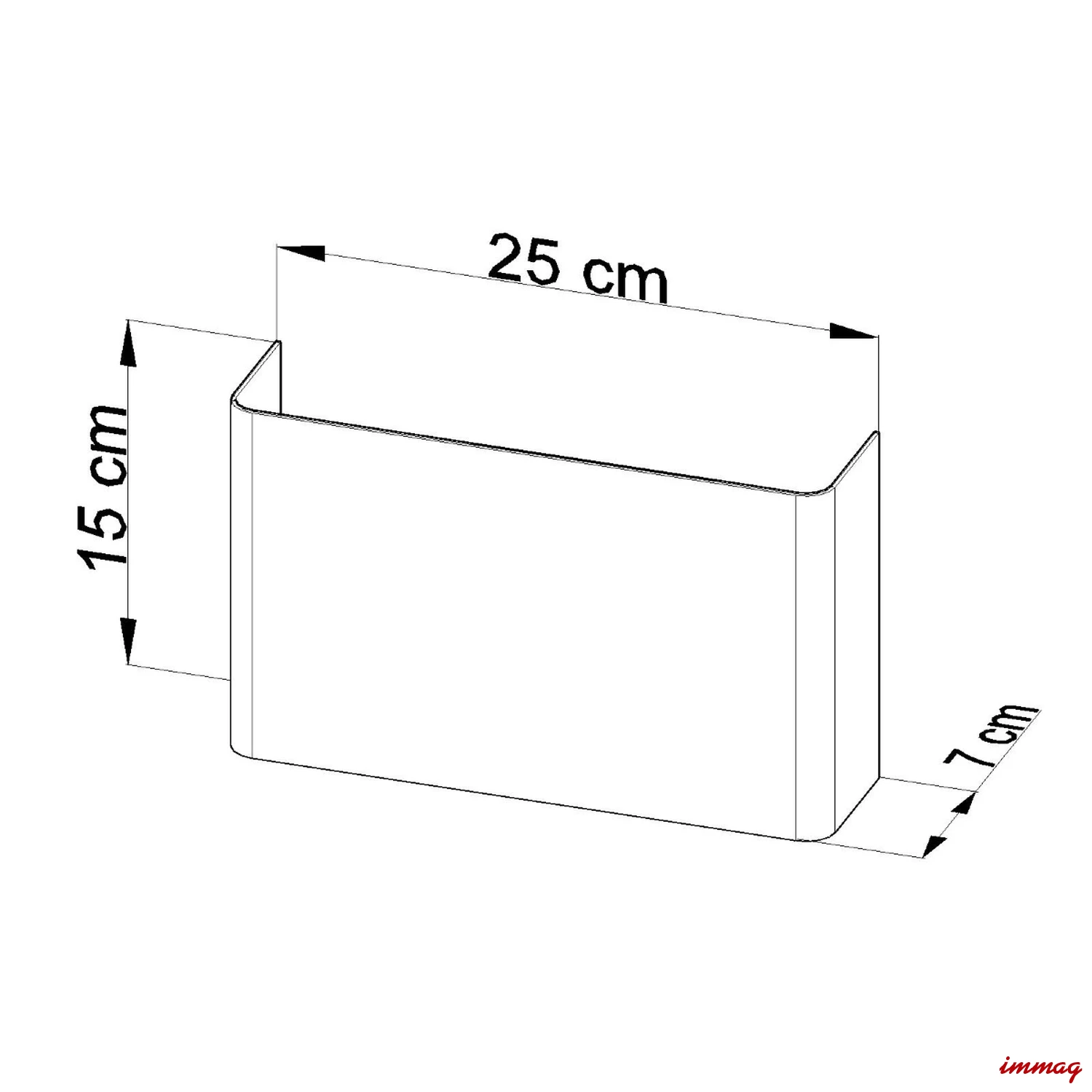 Lampa ścienna COPERTURA biała kinkiet SL.0419 SOLLUX LIGHTING - wymiary
