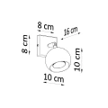 Lampa ścienna OCULARE biała kinkiet SL.0437 SOLLUX LIGHTING