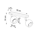 Lampa sufitowa OCULARE 2 biała plafon SL.0438 SOLLUX LIGHTING