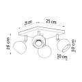 Lampa sufitowa OCULARE 4 biała plafon SL.0440 SOLLUX LIGHTING
