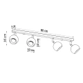 Lampa sufitowa OCULARE 4L biała plafon SL.0441 SOLLUX LIGHTING