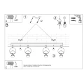 Lampa sufitowa OCULARE 4L biała plafon SL.0441 SOLLUX LIGHTING