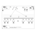 Lampa sufitowa OCULARE 6L biała plafon SL.0442 SOLLUX LIGHTING