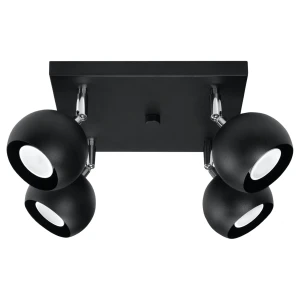Lampa sufitowa OCULARE 4 czarna plafon SL.0446 SOLLUX LIGHTING
