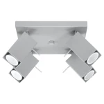 Lampa sufitowa MERIDA 4 szara plafon SL.0458 SOLLUX LIGHTING
