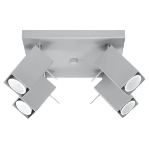 Lampa sufitowa MERIDA 4 szara plafon SL.0458 SOLLUX LIGHTING
