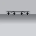 Lampa sufitowa MERIDA 4L czarna plafon SL.0459 SOLLUX LIGHTING