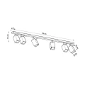Lampa sufitowa MERIDA 6L czarna plafon SL.0460 SOLLUX LIGHTING