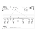 Lampa sufitowa MERIDA 6L czarna plafon SL.0460 SOLLUX LIGHTING