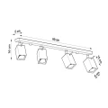 Lampa sufitowa MERIDA 4L biała plafon SL.0463 SOLLUX LIGHTING