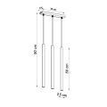 Lampa wisząca PASTELO 3 czarna zwis SL.0470 SOLLUX LIGHTING