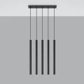 Lampa wisząca PASTELO 5 czarna zwis SL.0472 SOLLUX LIGHTING