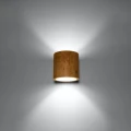Lampa ścienna ORBIS naturalne drewno kinkiet SL.0490 SOLLUX LIGHTING