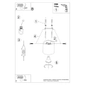 Lampa sufitowa ORBIS naturalne drewno plafon SL.0492 SOLLUX LIGHTING