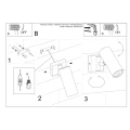 Lampa ścienna DIREZIONE biała kinkiet SL.0494 SOLLUX LIGHTING