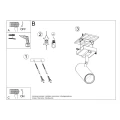 Lampa sufitowa DIREZIONE 1 biała plafon SL.0495 SOLLUX LIGHTING