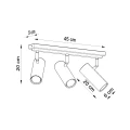 Lampa sufitowa DIREZIONE 3 biała plafon SL.0497 SOLLUX LIGHTING