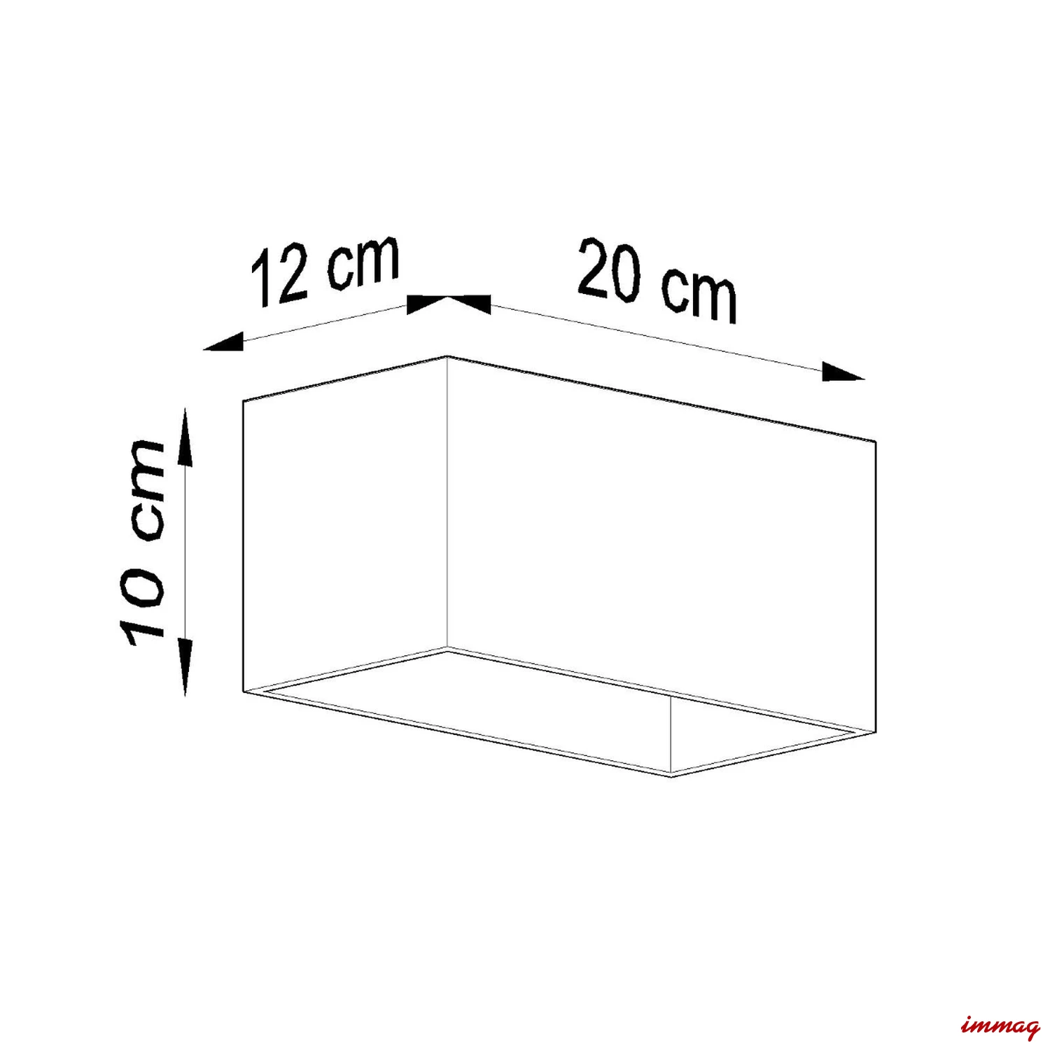 Lampa ścienna QUAD MAXI biała kinkiet SL.0525 SOLLUX LIGHTING - wymiary