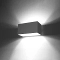 Lampa ścienna QUAD MAXI szara kinkiet SL.0526 SOLLUX LIGHTING
