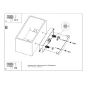 Lampa ścienna QUAD MAXI szara kinkiet SL.0526 SOLLUX LIGHTING