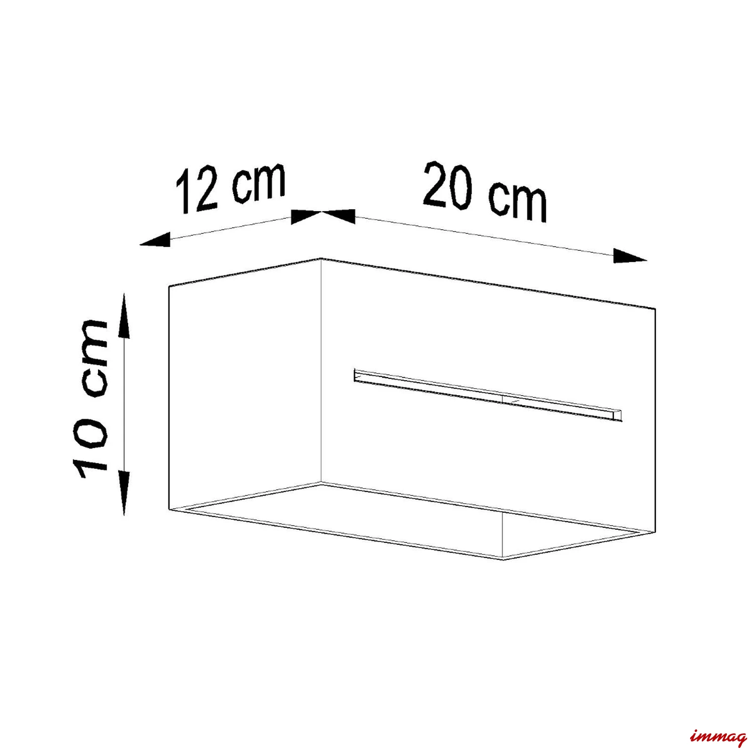 Lampa ścienna LOBO MAXI szara kinkiet SL.0529 SOLLUX LIGHTING - wymiary