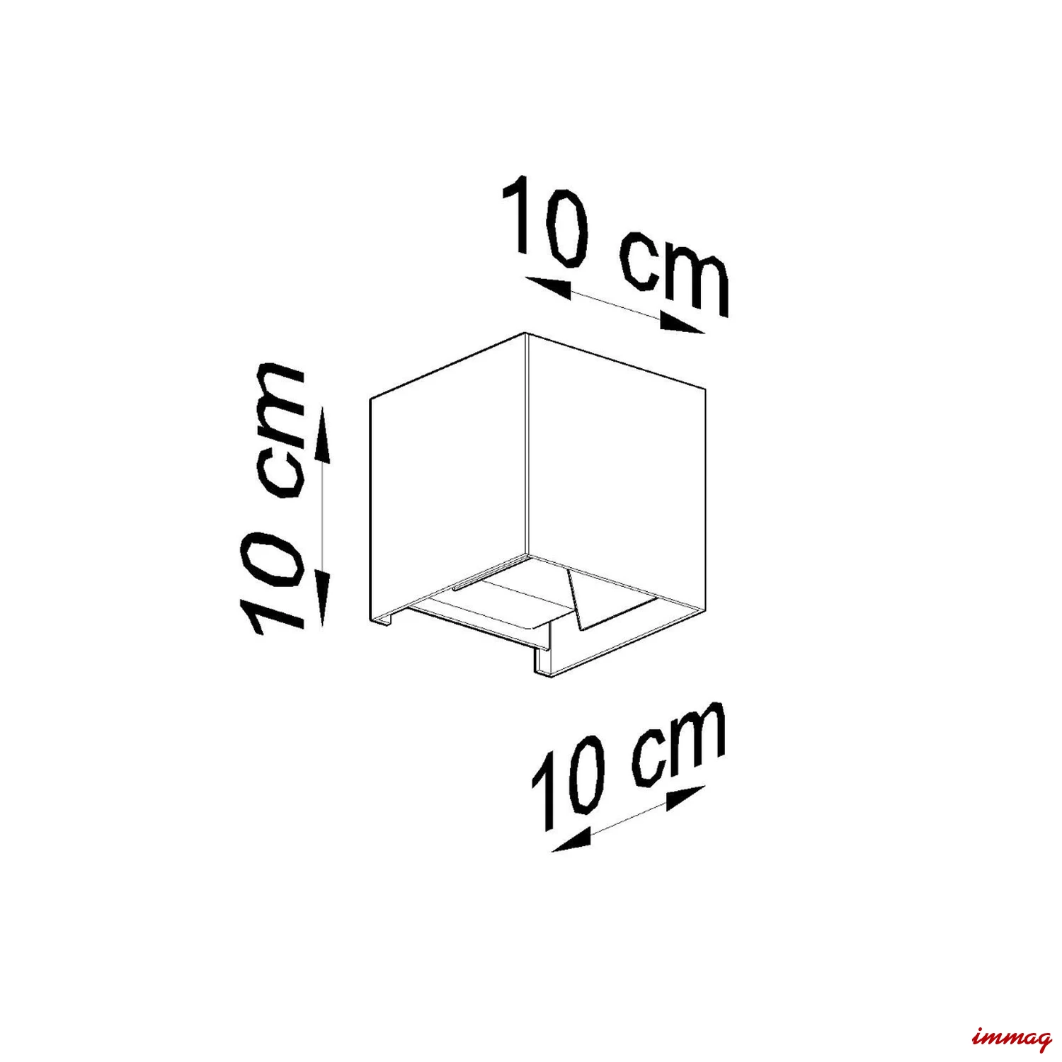 Lampa ścienna LUCA biały LED IP54 kinkiet SL.0544 SOLLUX LIGHTING - wymiary