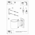 Lampa ścienna ORBIS 1 antracyt kinkiet SL.0566 SOLLUX LIGHTING