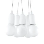 Lampa wisząca DIEGO 5 biała zwis SL.0571 SOLLUX LIGHTING