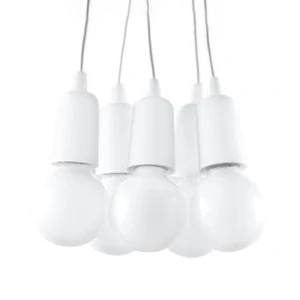 Lampa wisząca DIEGO 5 biała zwis SL.0571 SOLLUX LIGHTING