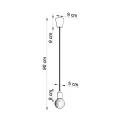 Lampa wisząca DIEGO 1 czarna zwis SL.0572 SOLLUX LIGHTING