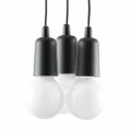 Lampa wisząca DIEGO 3 czarna zwis SL.0573 SOLLUX LIGHTING