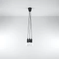 Lampa wisząca DIEGO 3 czarna zwis SL.0573 SOLLUX LIGHTING