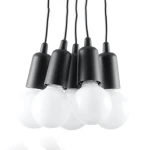 Lampa wisząca DIEGO 5 czarna zwis SL.0574 SOLLUX LIGHTING