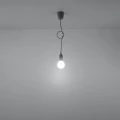 Lampa wisząca DIEGO 1 szara zwis SL.0575 SOLLUX LIGHTING