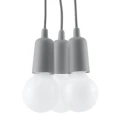 Lampa wisząca DIEGO 3 szara zwis SL.0576 SOLLUX LIGHTING
