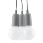 Lampa wisząca DIEGO 3 szara zwis SL.0576 SOLLUX LIGHTING
