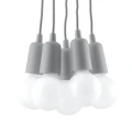 Lampa wisząca DIEGO 5 szara zwis SL.0577 SOLLUX LIGHTING