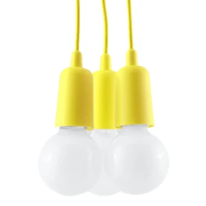 Lampa wisząca DIEGO 3 żółta zwis SL.0579 SOLLUX LIGHTING