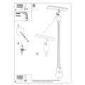 Lampa wisząca DIEGO 3 żółta zwis SL.0579 SOLLUX LIGHTING
